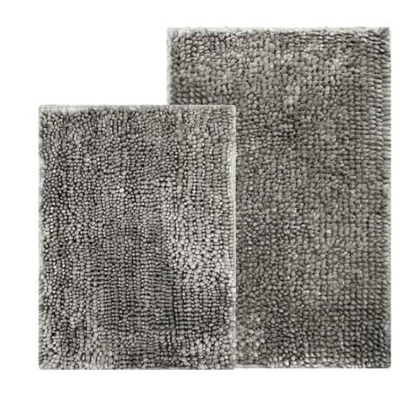 CATALINA HOME Costa Rica Soft Chenille Luxurious 2PC. Set (LT. Grey) - Picture 2 of 3